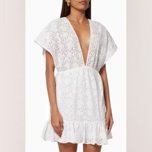 Suboo- Women's X-small  White Margot Mini Kaftan in Cotton Cover Up Boardwalk